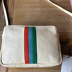 New Clare V Midi Sac Crossbody Bag with Stripe
